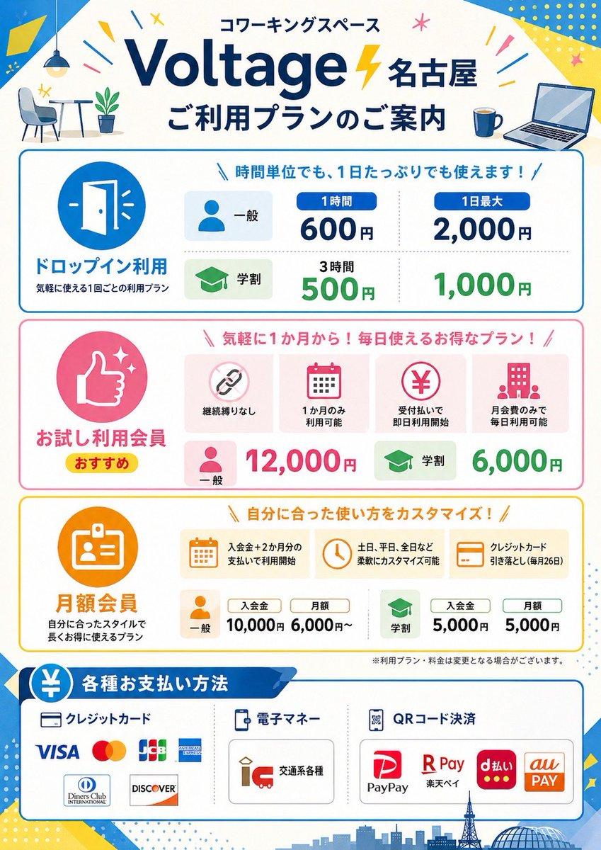 Japanese Coworking Pricing Flyer - AI image template preview