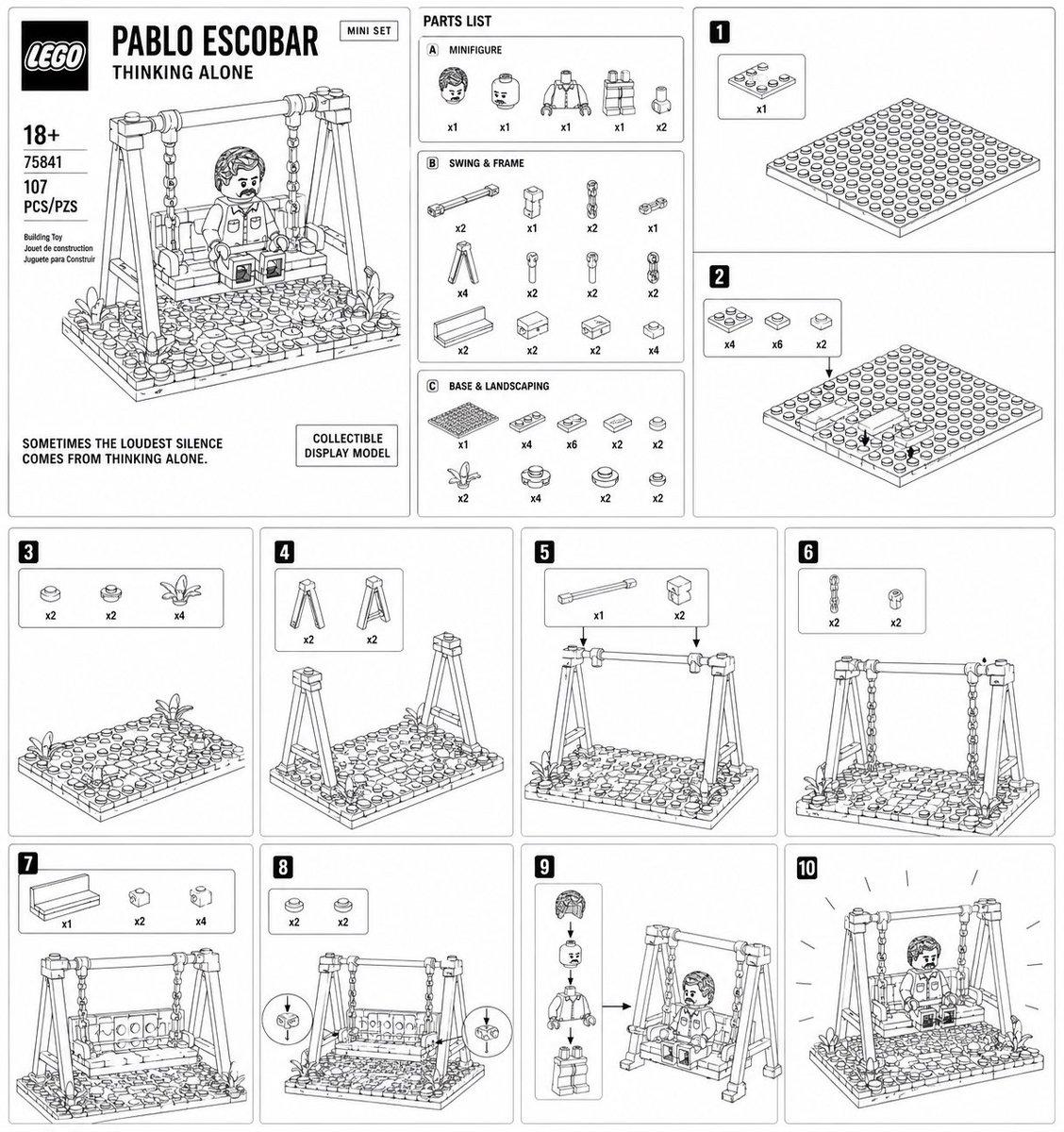 LEGO Mini Set Instruction Poster - AI image template preview