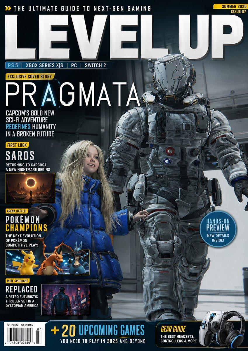 Video Game Magazine Cover - AI image template preview