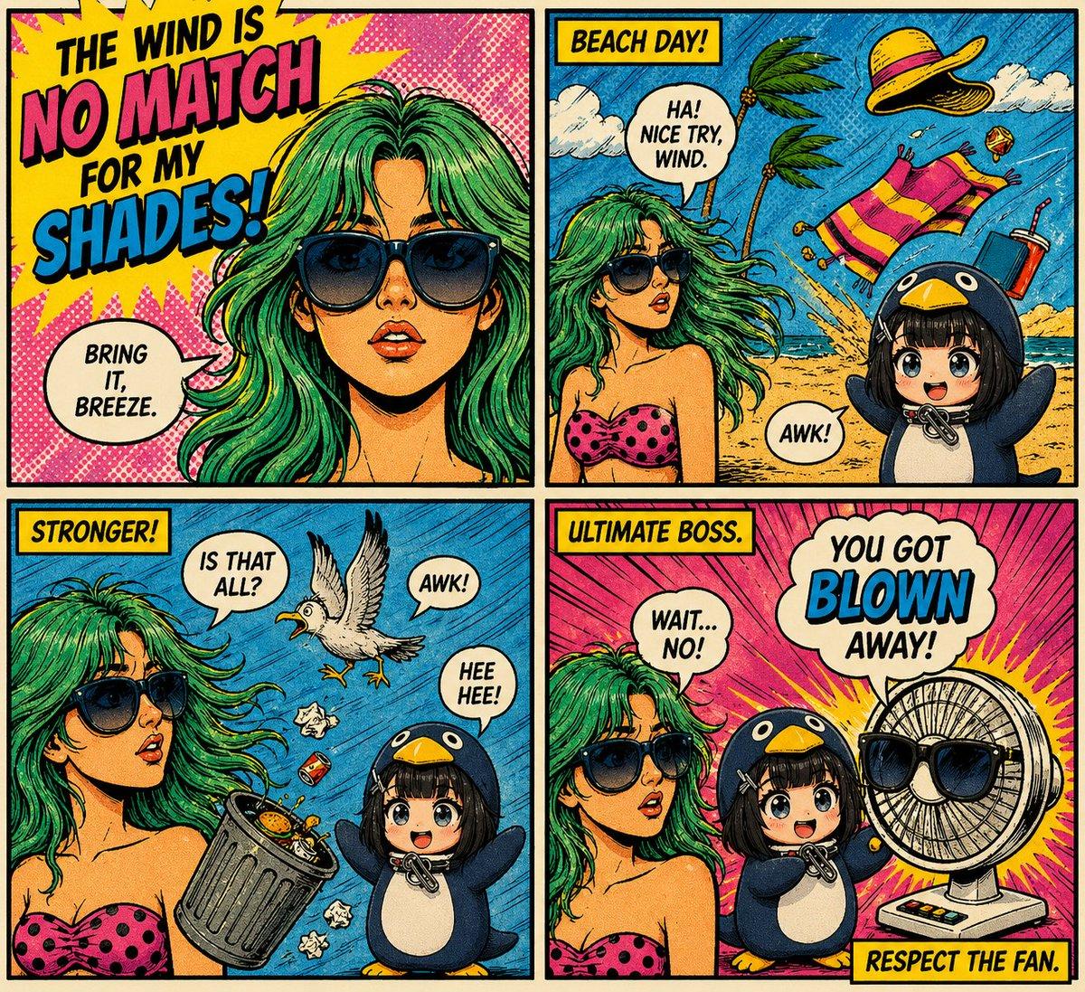 Retro Pop-Art Comic Strip - AI image template preview