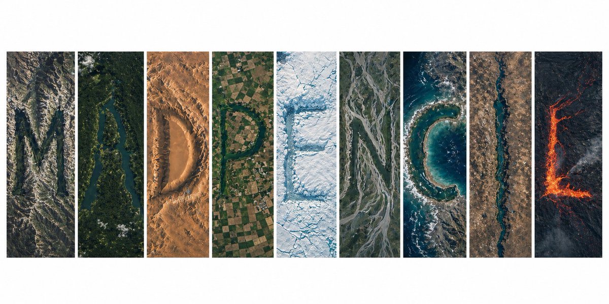 Topography Typography Satellite View - AI image template preview