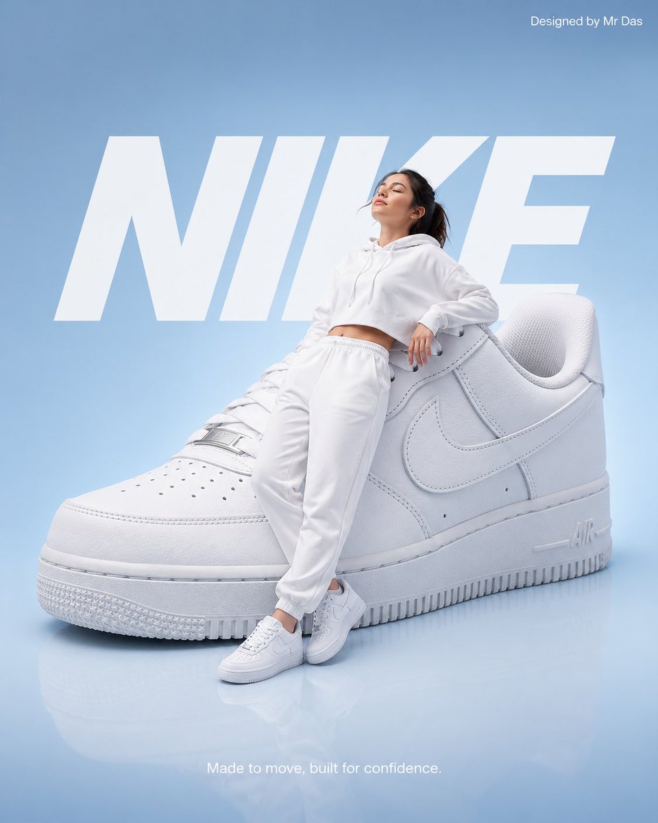 Minimalist Nike Fashion Advertisement - AI image template preview