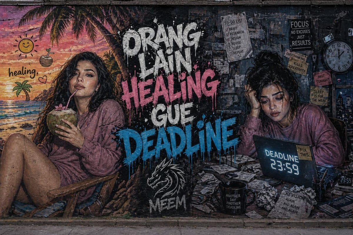 Dual-Concept Street Art Mural - AI image template preview