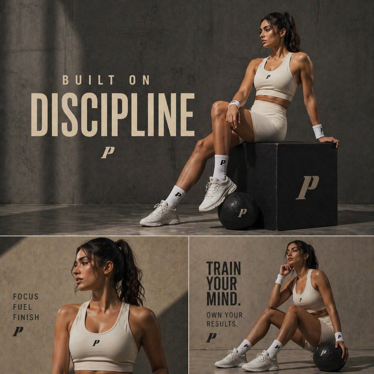 Luxury Fitness Editorial Campaign - AI image template preview
