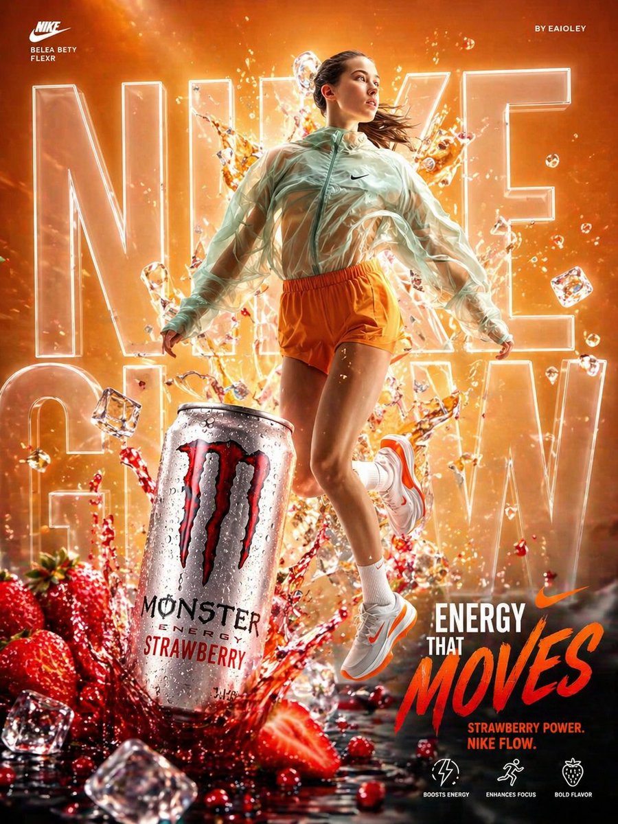 Dynamic Energy Drink Advertisement - AI image template preview