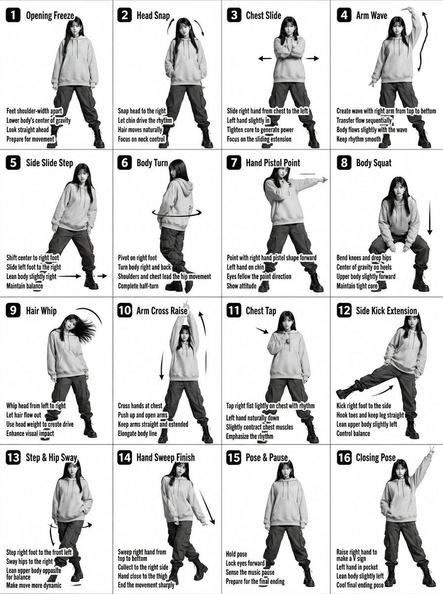 K-pop Dance Tutorial Poster Generator - AI image template preview