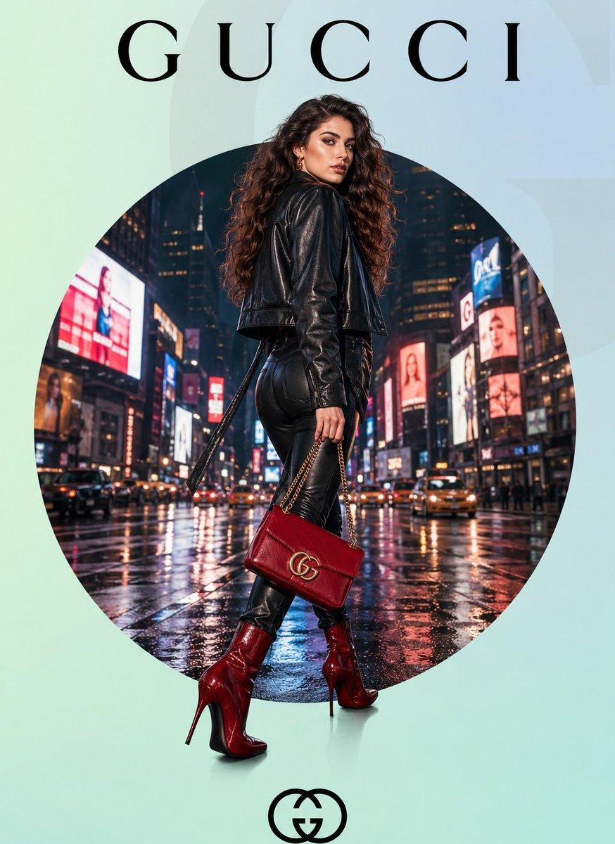 Luxury Gucci-Style Fashion Ad Prompt - AI image template preview