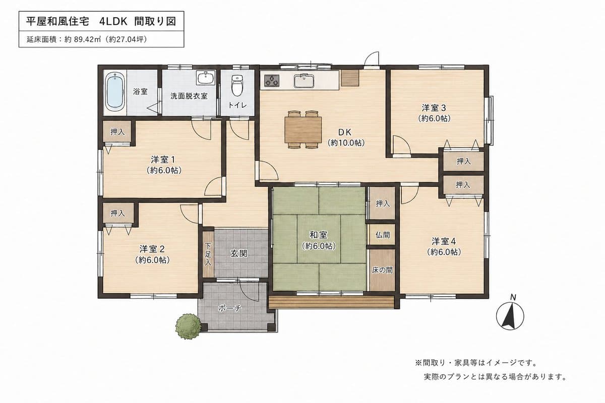 Japanese House Floor Plan Generator - AI image template preview