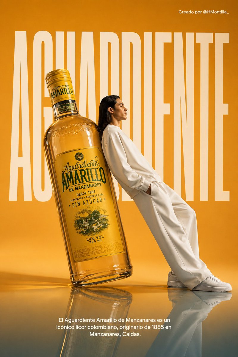 Aguardiente fashion ad from portrait reference - AI image template preview