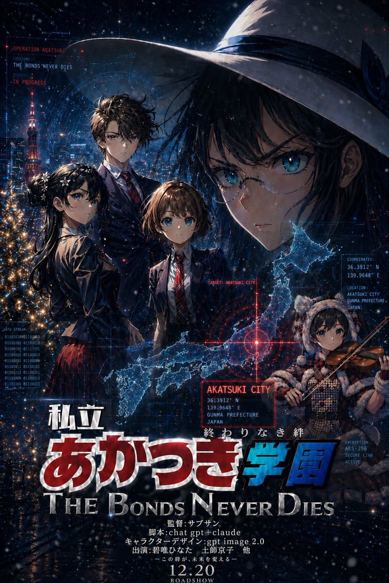 Anime Suspense Movie Poster - AI image template preview