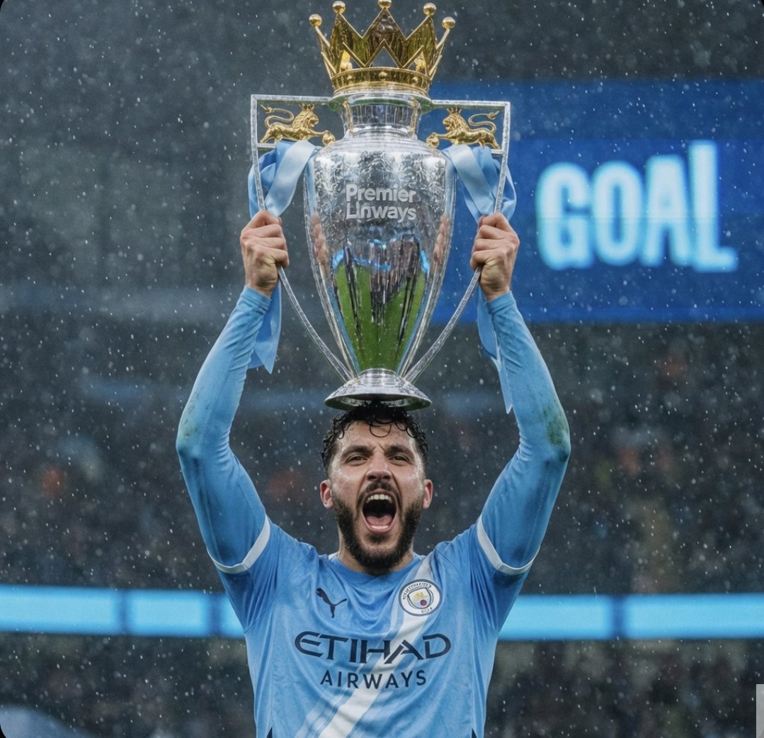 Rainy Premier League Trophy Celebration - AI image template preview