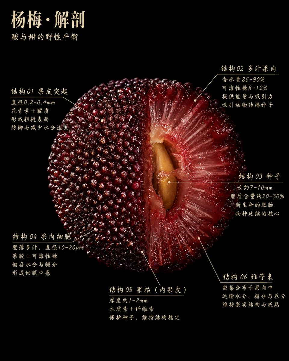 Scientific Bayberry Anatomy Poster - AI image template preview
