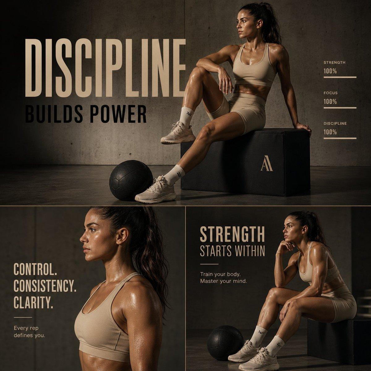 Luxury Fitness Advertising Poster - AI image template preview