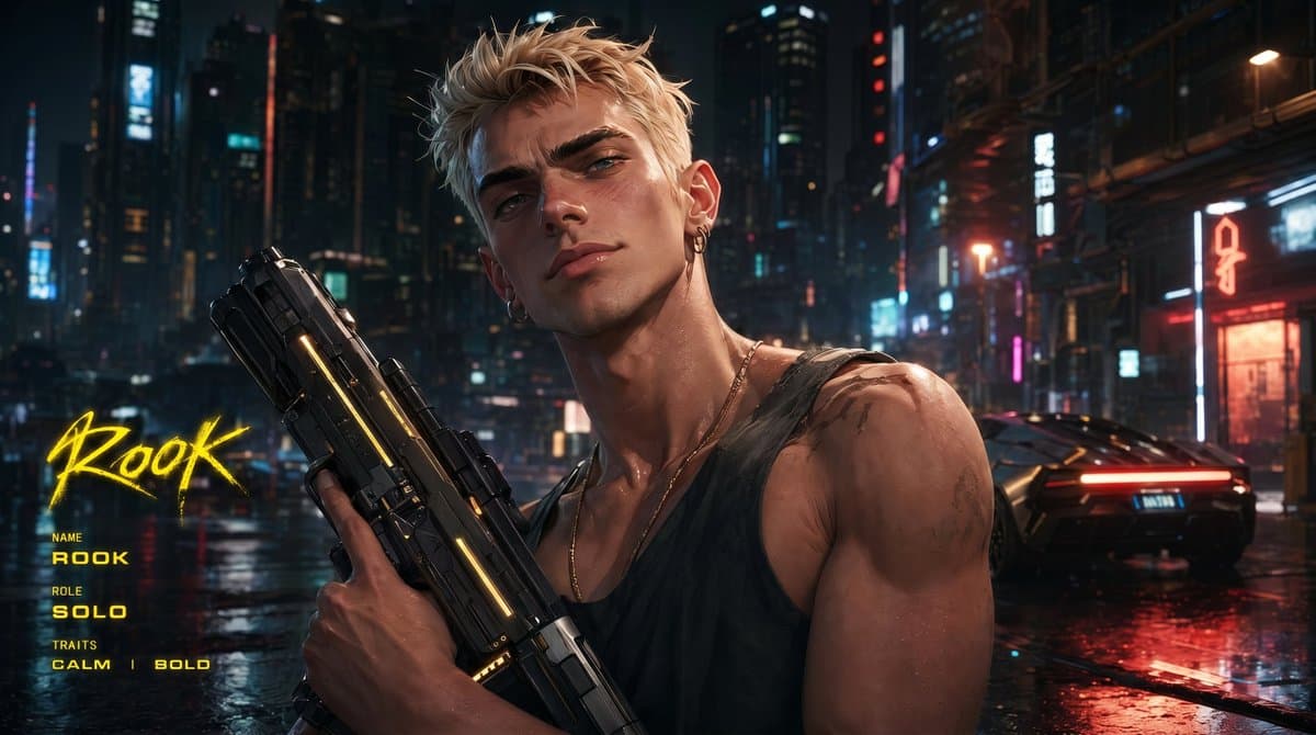 Cyberpunk Character Redesign - AI image template preview