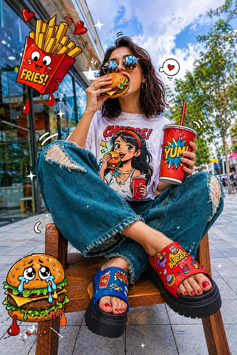 Pop-Art Urban Photography Fusion - AI image template preview