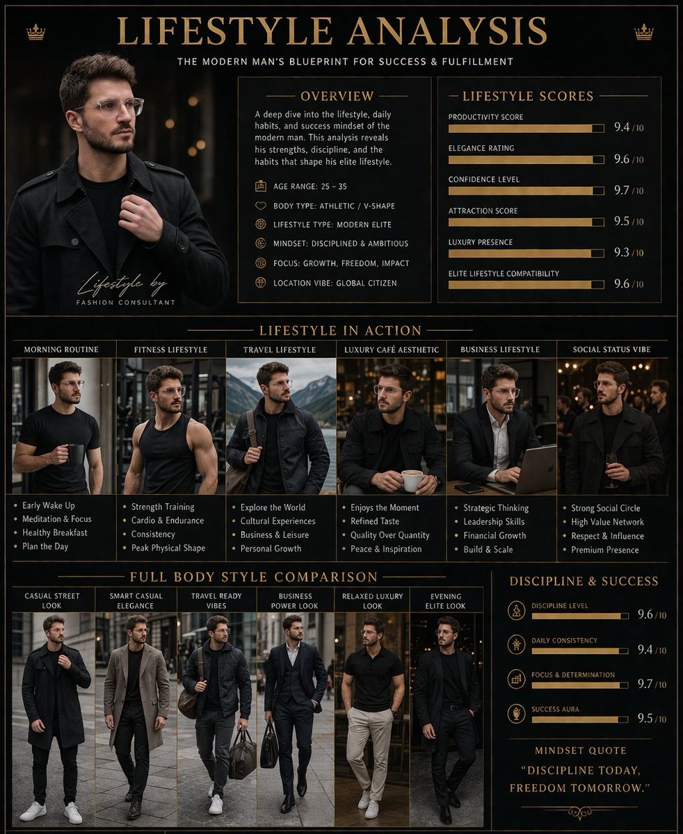 Luxury Lifestyle Analysis Poster - AI image template preview