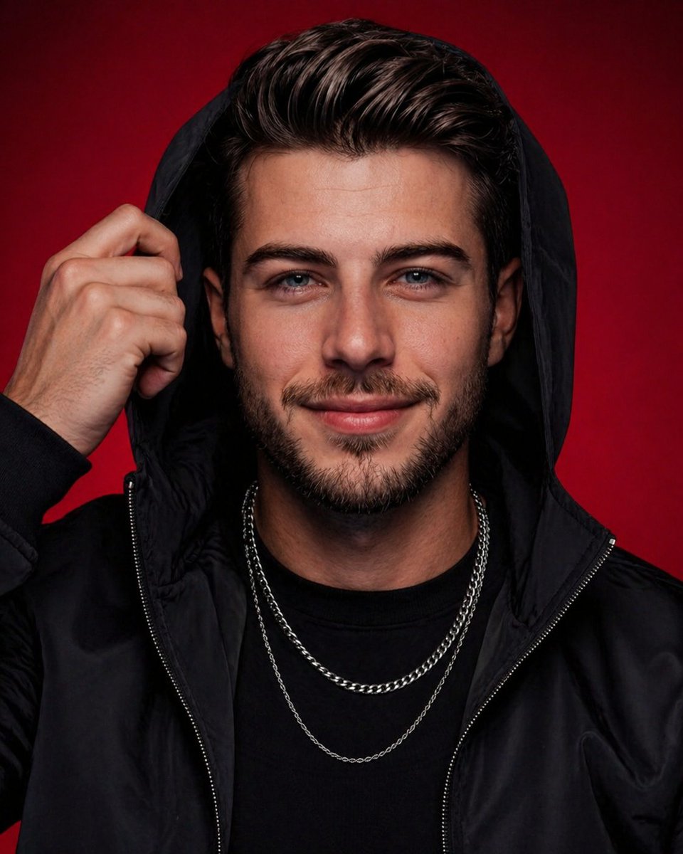 High-End Studio Male Portrait - AI image template preview