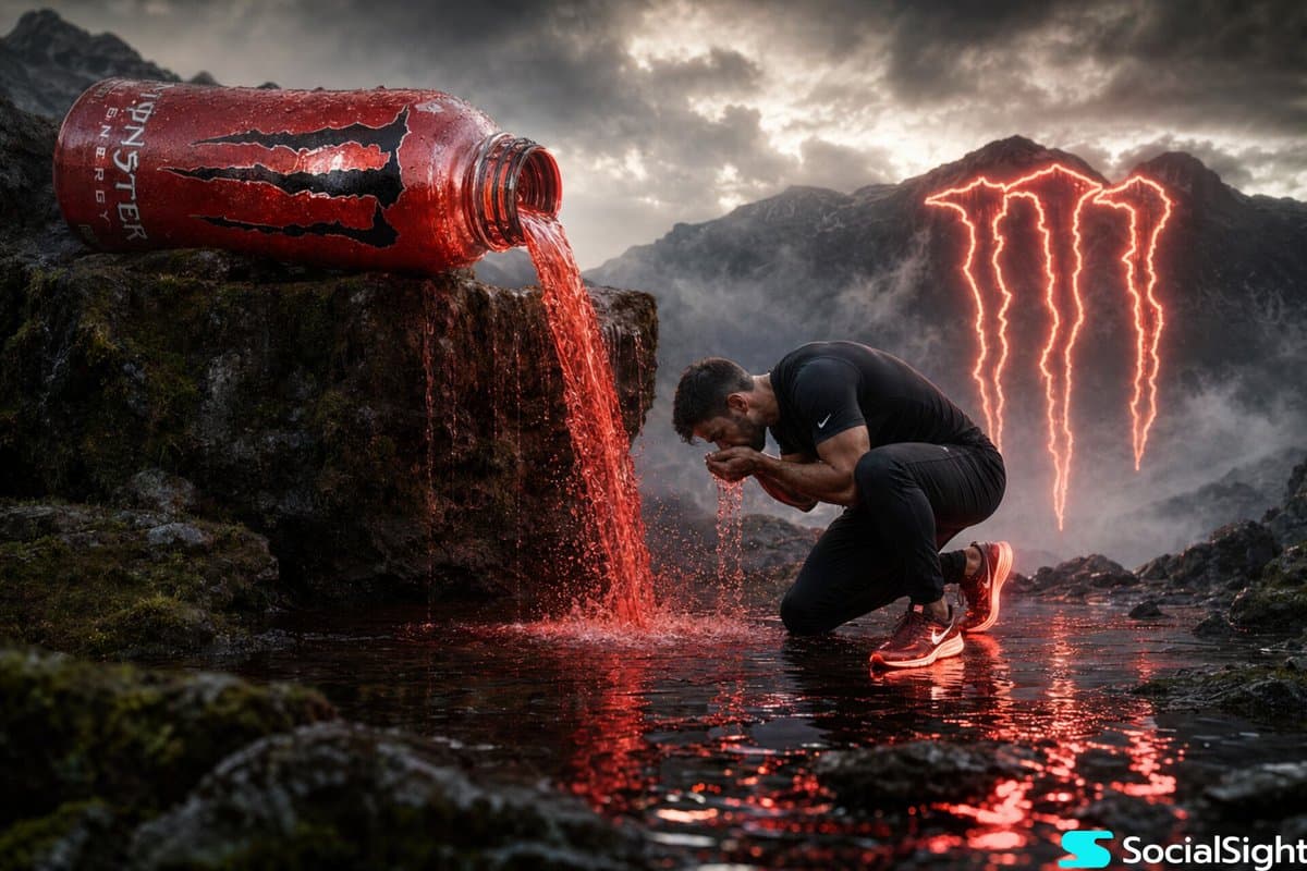 Cinematic Energy Drink Ad - AI image template preview