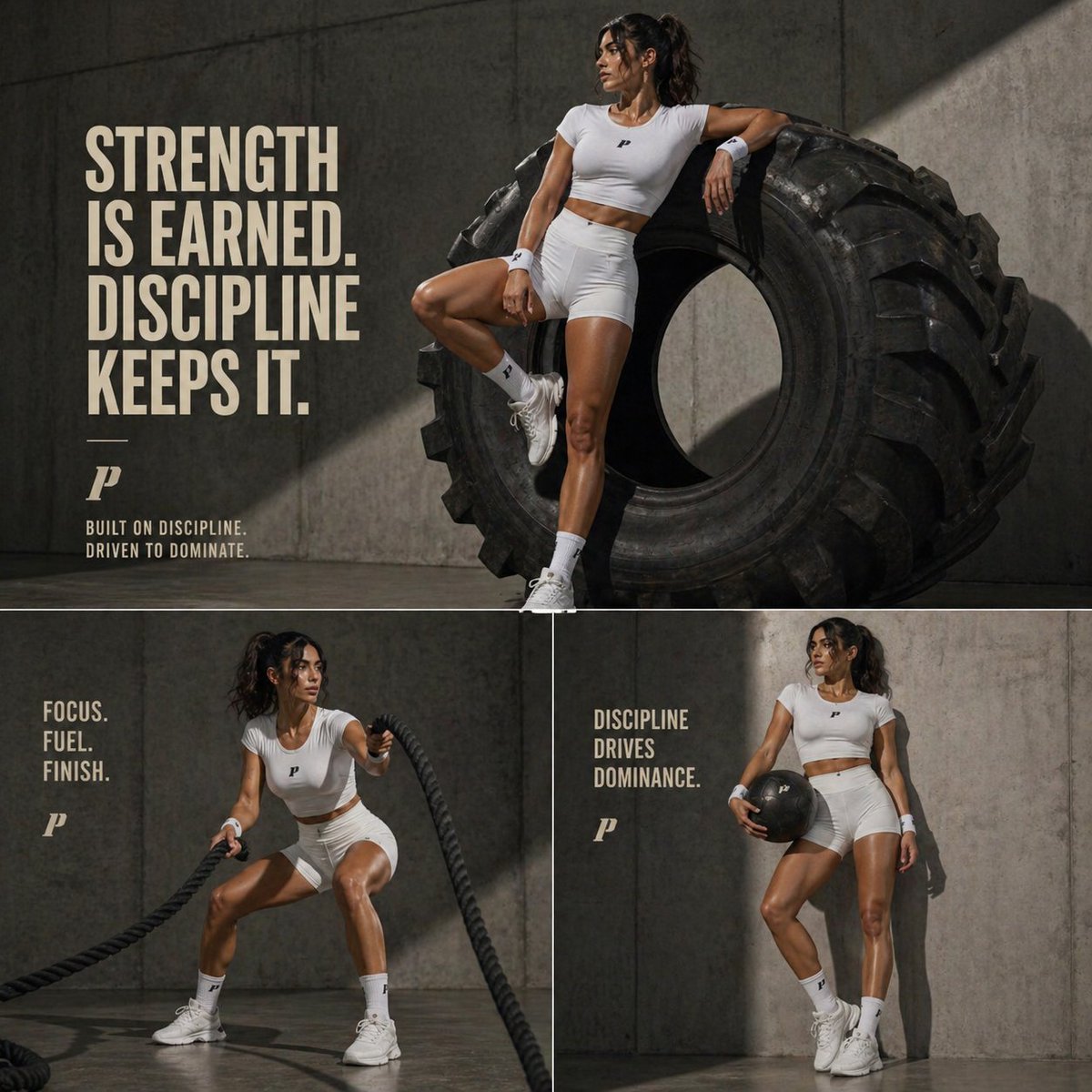 Luxury Fitness Editorial Layout - AI image template preview