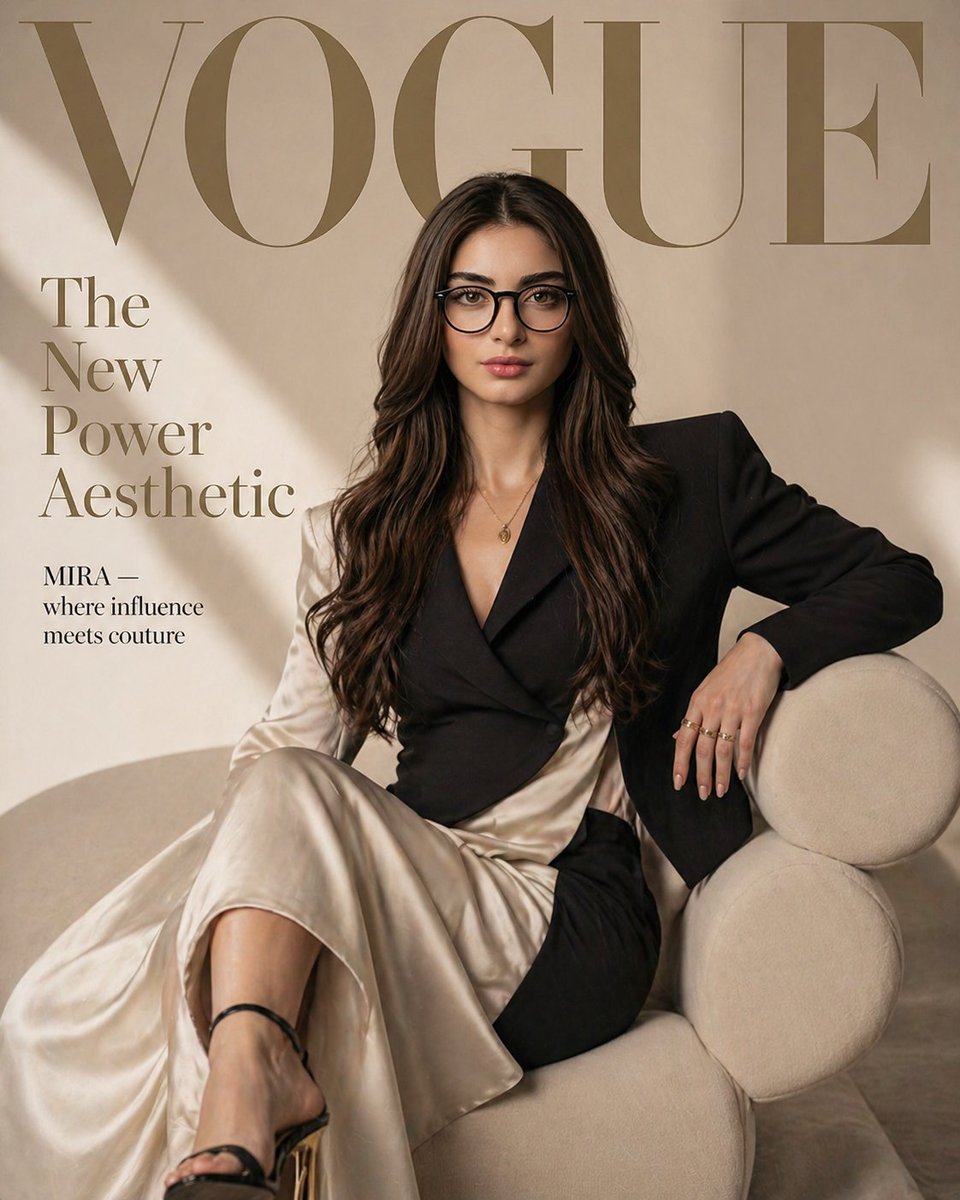 Vogue Fashion Magazine Cover - AI image template preview