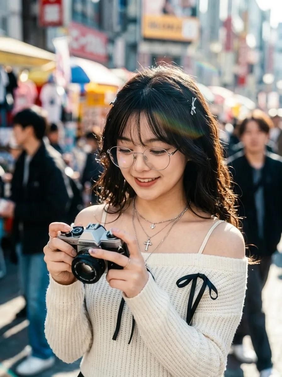 Tilt-Shift Analog Aesthetic Portrait - AI image template preview