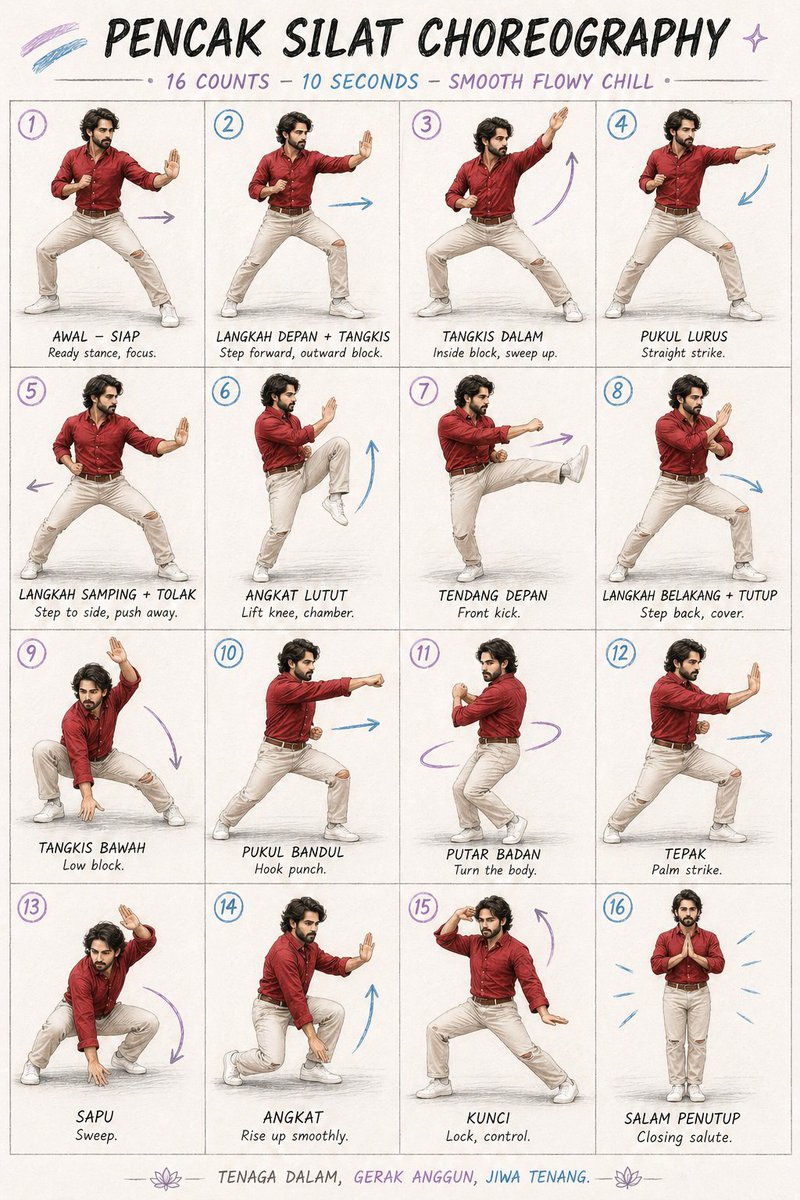 Martial Arts Choreography Poster - AI image template preview
