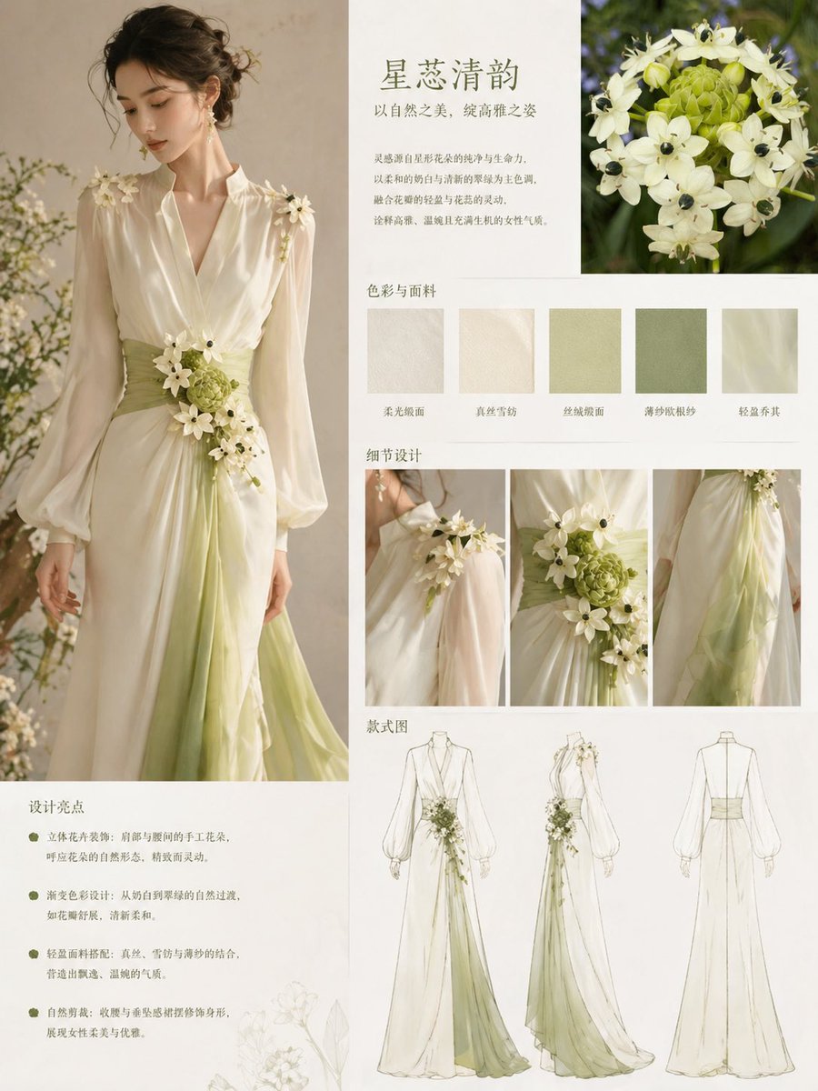 Floral-Inspired Elegant Fashion - AI image template preview