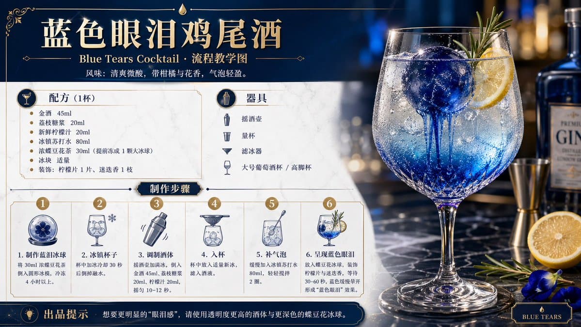 Cocktail Recipe Tutorial and Concept Poster - AI image template preview