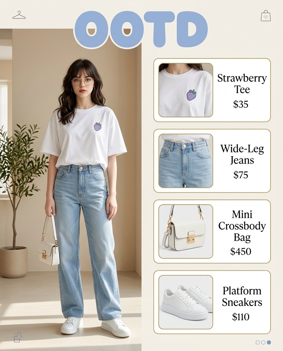 OOTD Fashion Infographic - AI image template preview