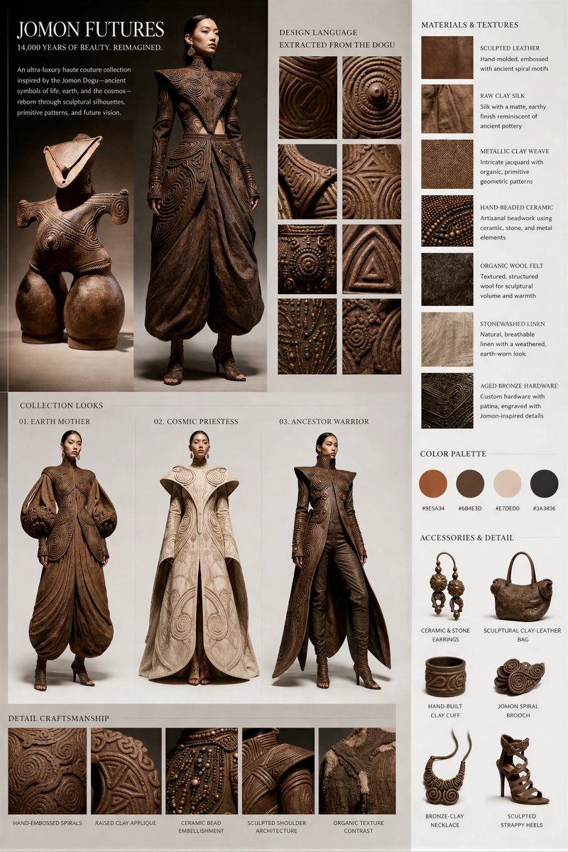Jomon Dogu Couture Moodboard - AI image template preview