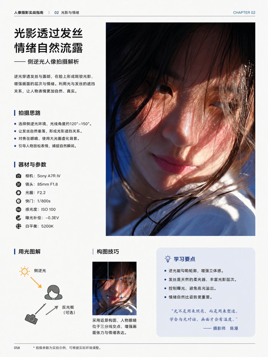 Chinese Photography Tutorial Book Page - AI image template preview