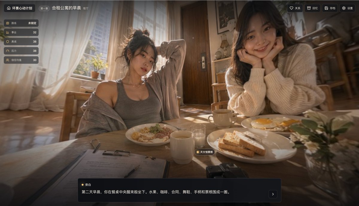 Cinematic Morning Apartment Game UI - AI image template preview