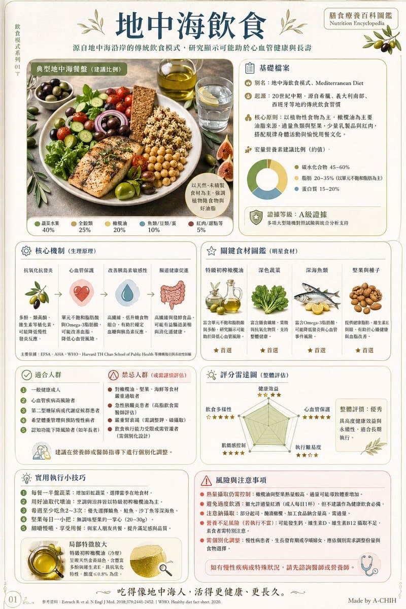 Mediterranean Diet Infographic Poster preview