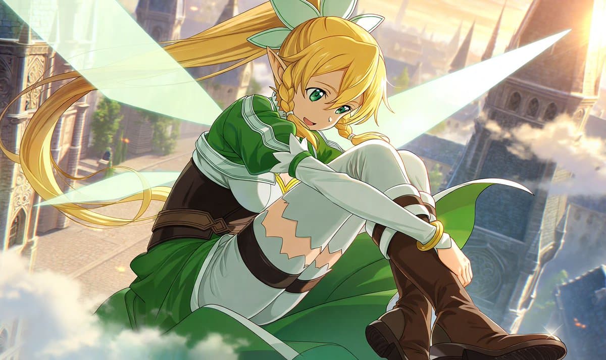 Leafa Fairy Anime Sky Portrait - AI image template preview