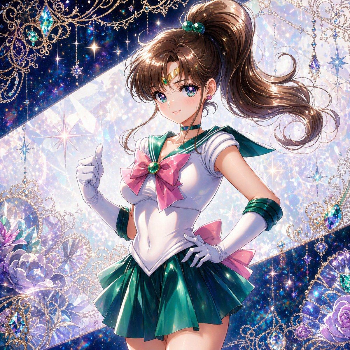 Ornate Emerald Magical Girl Portrait preview