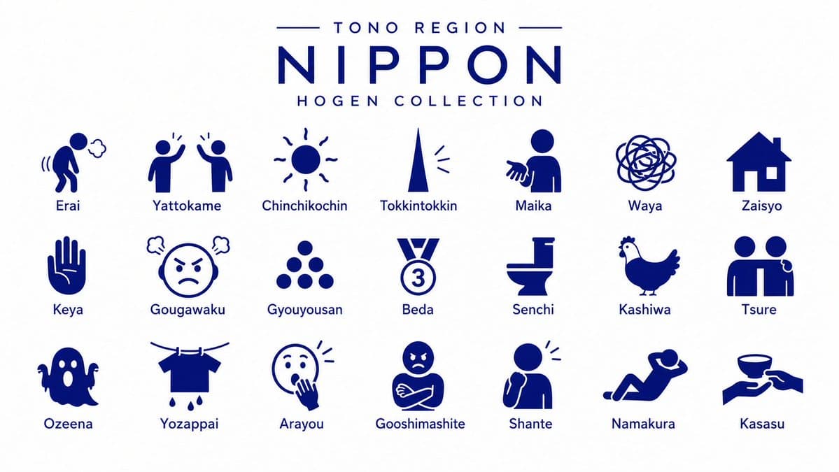 Tono Region Dialect Pictogram Poster preview