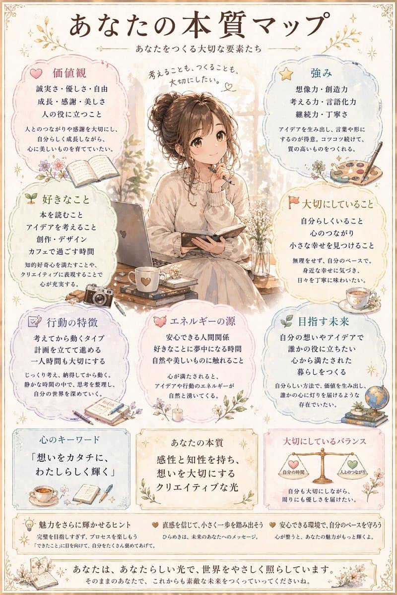Japanese Personality Map Poster preview