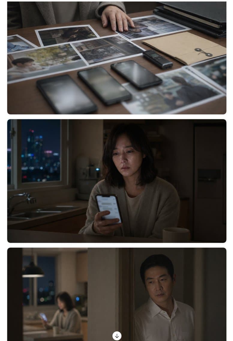 Cinematic Korean Thriller Storyboard - AI image template preview
