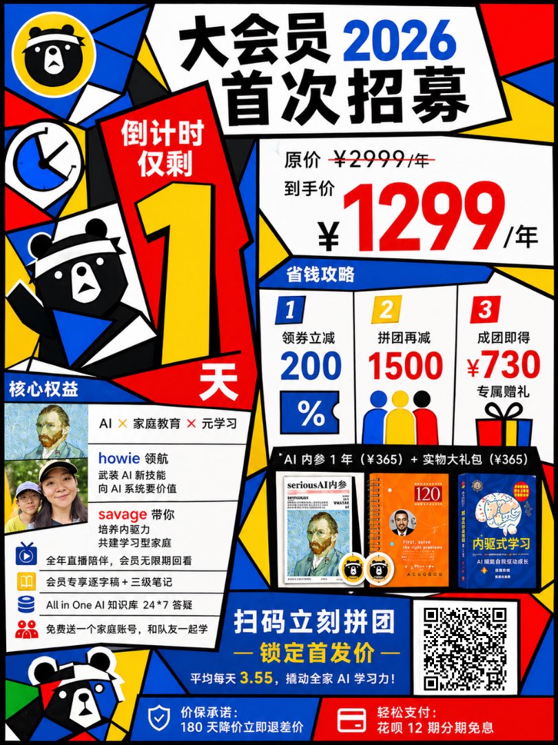 Cubist Chinese Membership Promo Poster - AI image template preview
