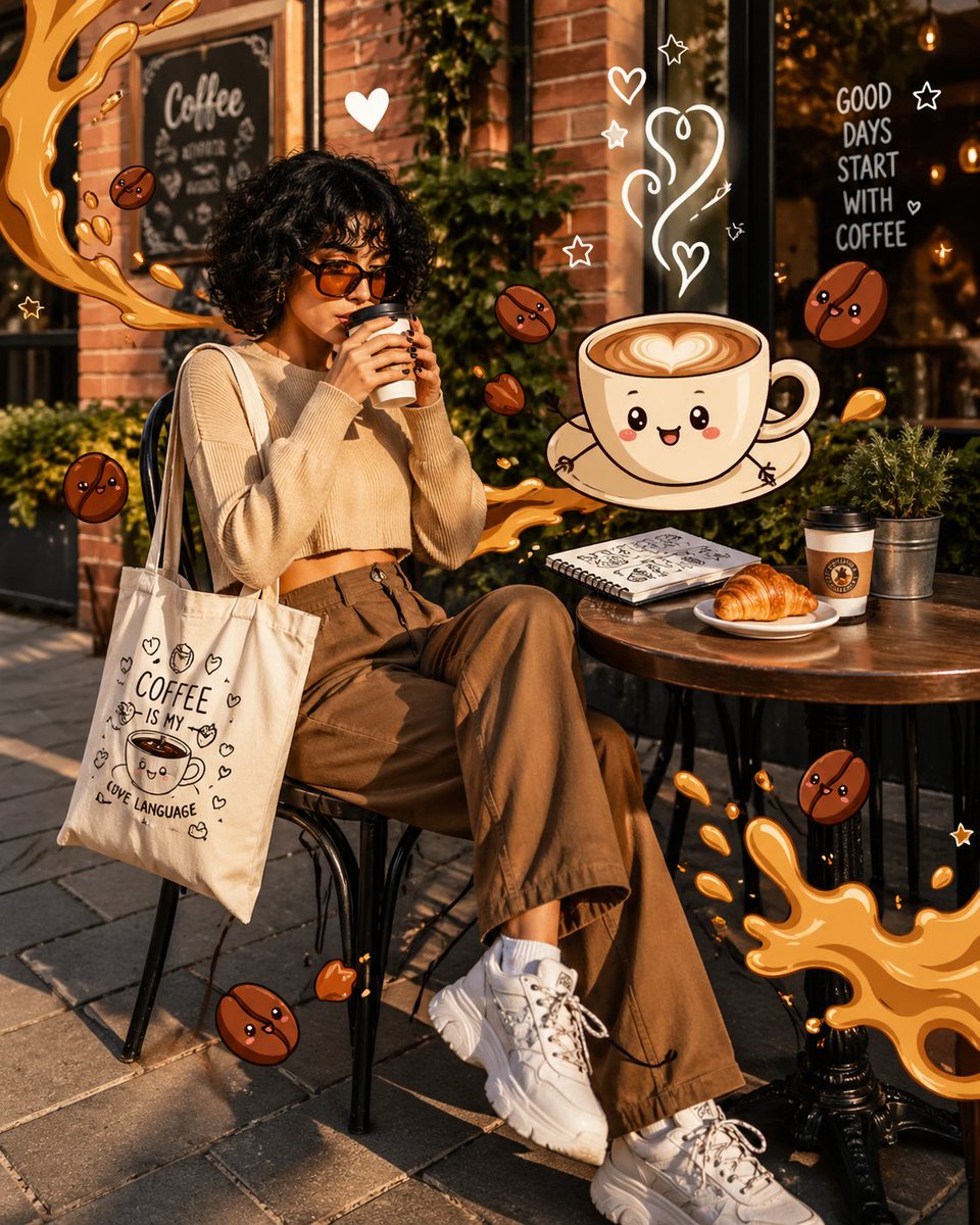 Mixed Reality Café Illustration - AI image template preview