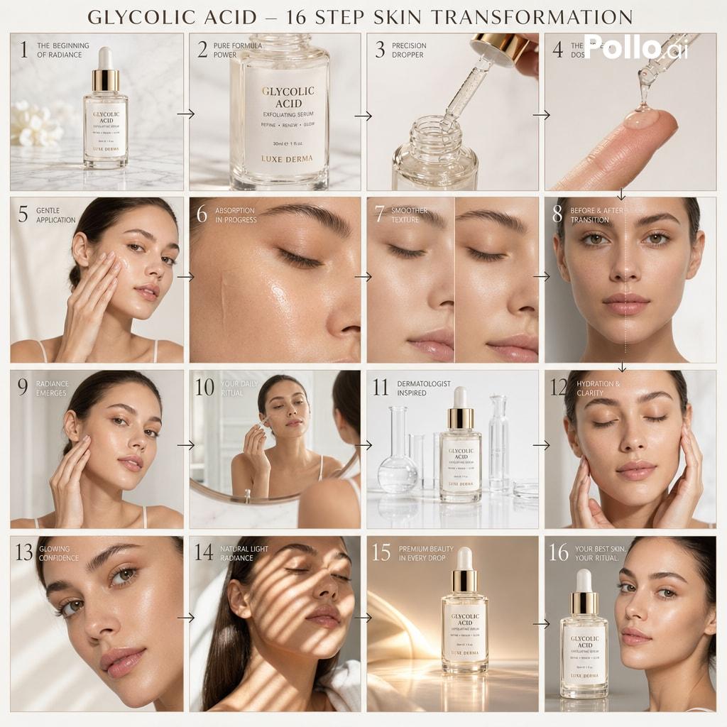 Luxury Skincare Ad Storyboard - AI image template preview
