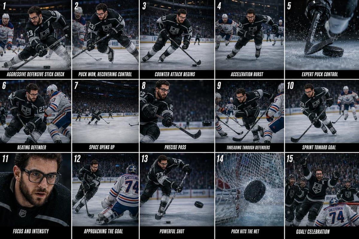 Hockey Game Cinematic Storyboard - AI image template preview