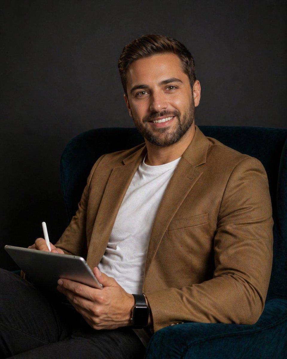 Professional studio portrait prompt - AI image template preview