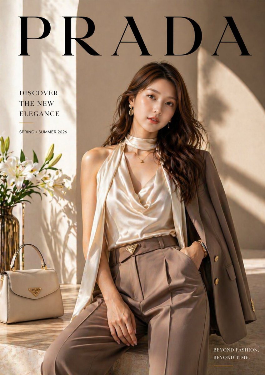Luxury fashion advertisement poster prompt - AI image template preview