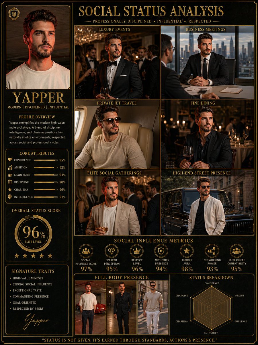 Social Status Analysis poster prompt - AI image template preview