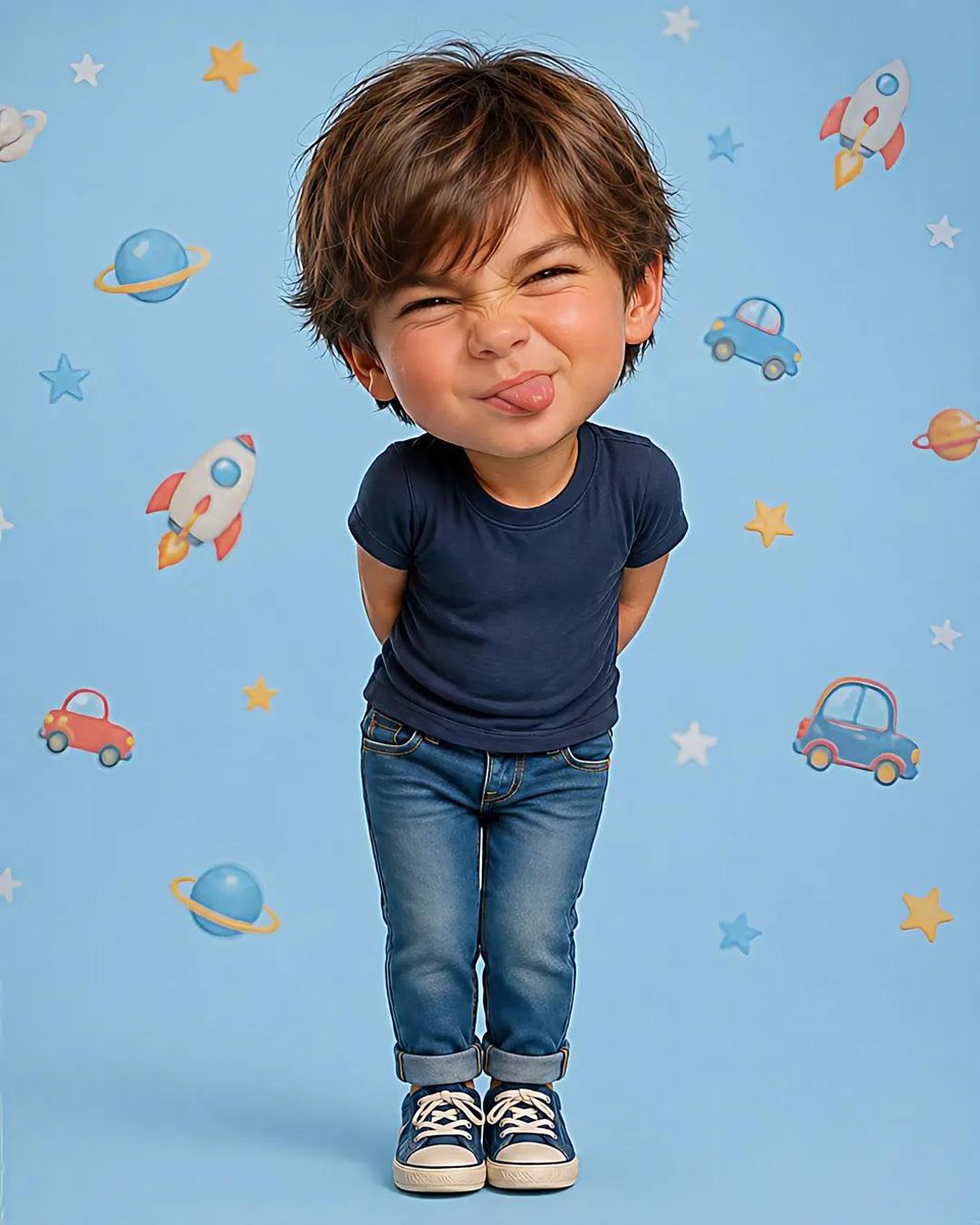 Stylized 3D Cartoon Character Portraits - AI image template preview