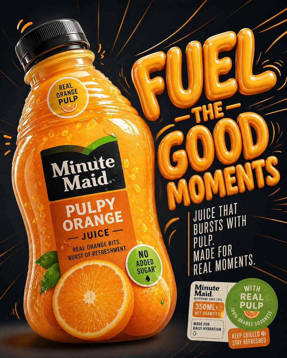 Minute Maid commercial product ad - AI image template preview