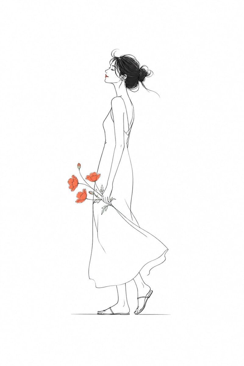 Minimalist Fashion Illustration - AI image template preview