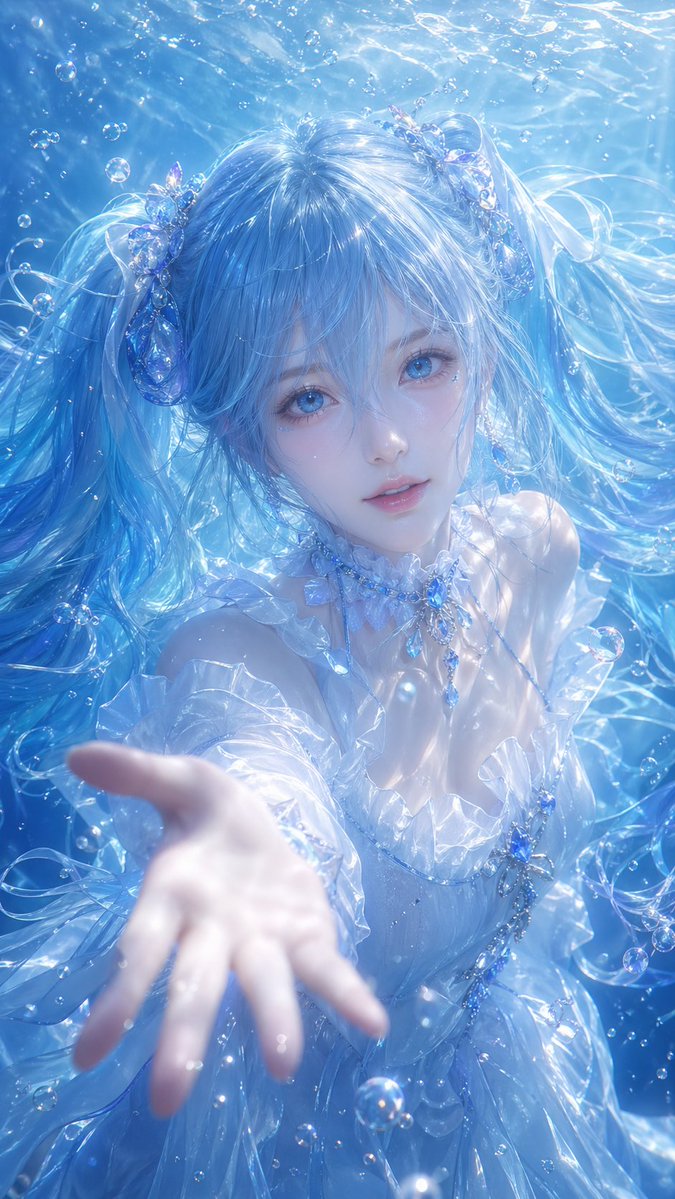 Underwater Fantasy CG Illustration - AI image template preview