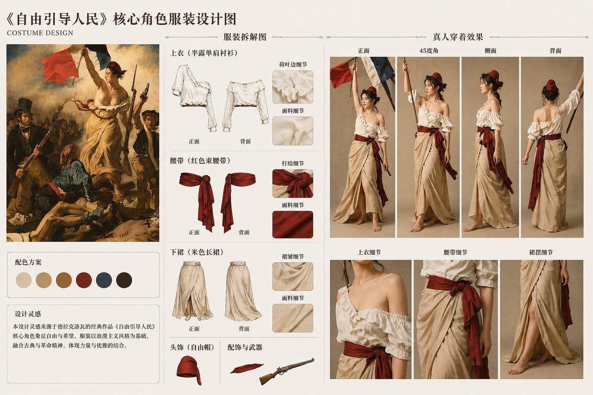 Classic Painting Fashion Analysis - AI image template preview